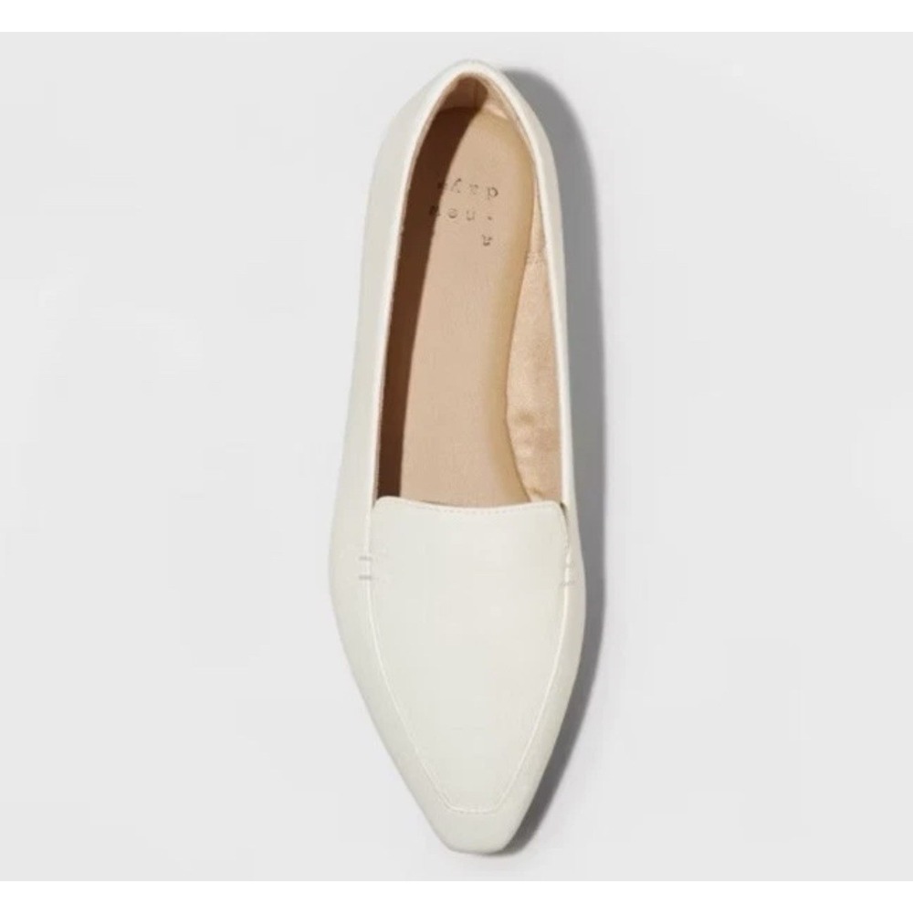 A New Day Shoes Women's 8 Loafer Flats Ivory Hayes Memory Foam Insole New Spring - Picture 3 of 5
